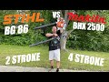 Stihl BG 86 VS Mikita BHX 2500 Blower - 2 Stroke VS 4 Stroke.  #StihlBG86 #MikitaBHX2500