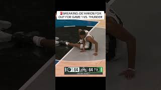 Breaking Spurs star DeAaron Fox has been ruled out for Game 1 of the Western Conference finals