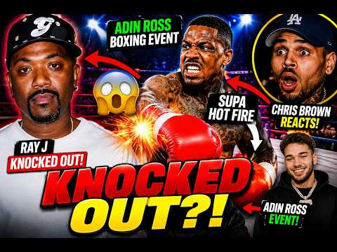 Ray J Gets KNOCKED OUT 😳 by Supa Hot Fire at Adin Ross Boxing Event! Chris Brown Reacts
