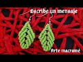 pendientes de hojas echo a macramé 👩MANUALIDADES FACILES PARA HACER EN CASA