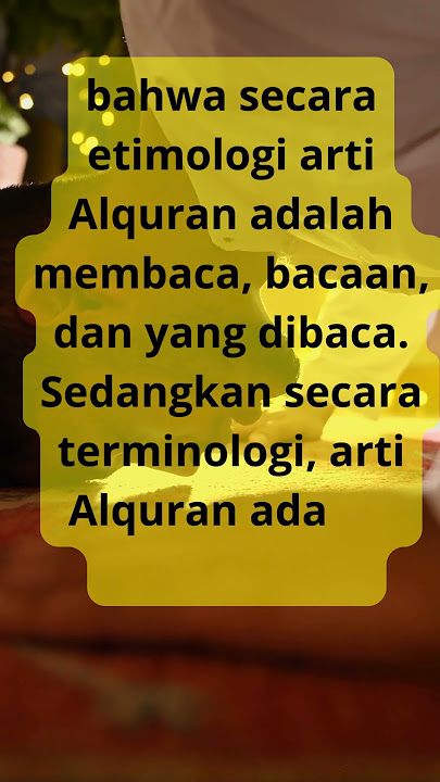 Apa arti Alquran dalam bahasa Indonesia?