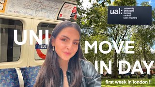 university move in day!   *exploring, student life, first day of uni* | UAL, Central Saint Martins