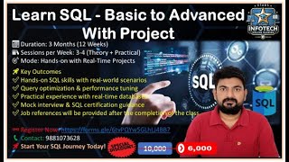 Learn SQL Basic to Advance - Introduction | Syllabus | Enroll Fees Structure | SQL नोकरीसाठी तयारी