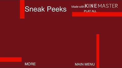 2K Sneak Peeks Menu Template