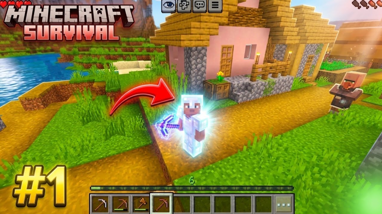 My PERFECT START In Minecraft PE Survival Series - YouTube
