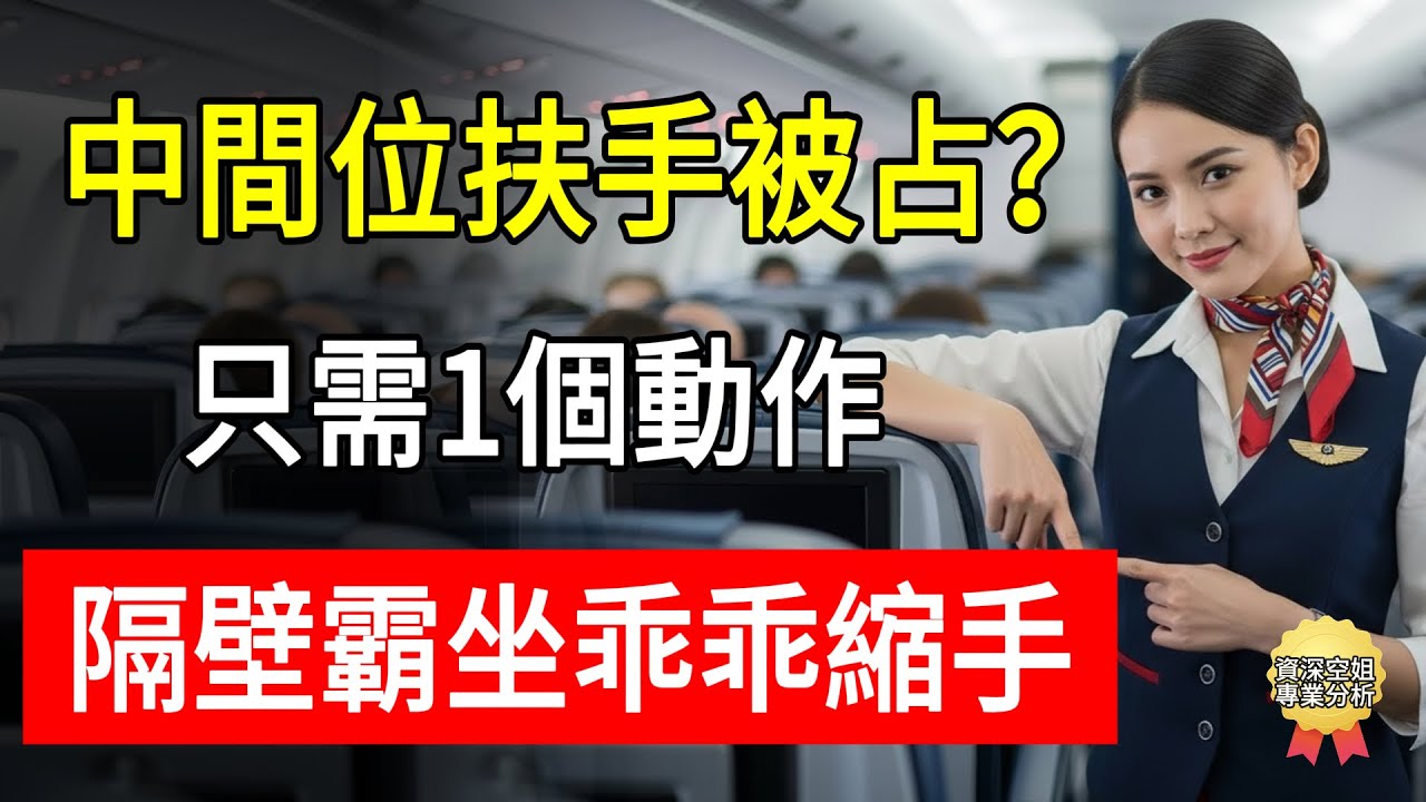 中間位扶手被占？千萬別吵架！只需做這1個動作，優雅奪回領地！對方還得跟你道歉！