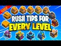 Rushing Tips for EVERY Town Hall Level