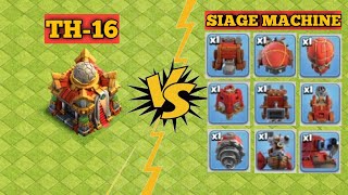 TH-16 VS SIEGE MACHINE || CLASH OF CLANS || #clashofclans #clasher #coc