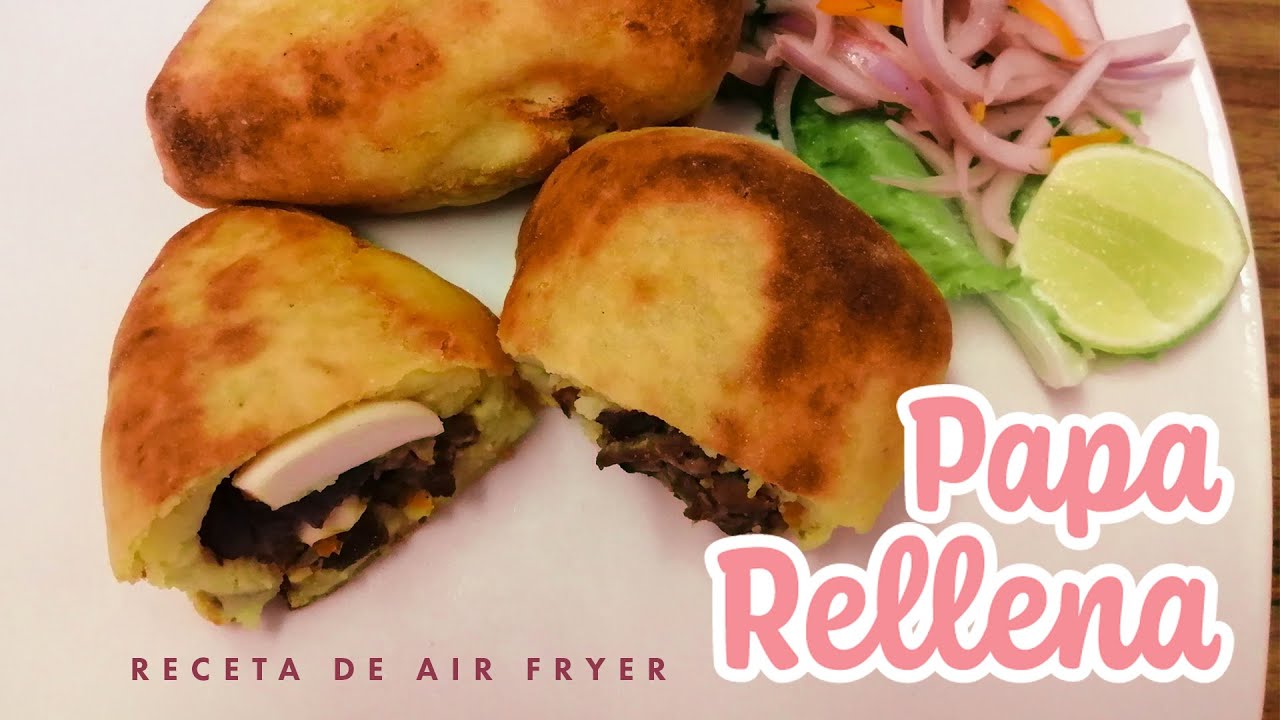 Como Cocinar Papa Rellena (Receta Facil de Air Fryer!)