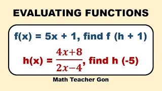 Evaluating Functions - Part 2 (GENERAL MATHEMATICS) Math Teacher Gon