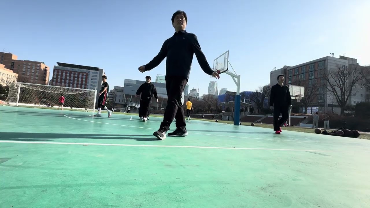 2026년 첫 야외농구 4:4 반코트 게임-2 🏀 58세 농구