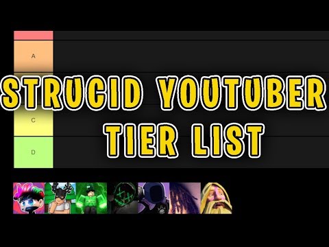 Strucid Youtuber Tier List Roblox Fortnite Youtube - best roblox youtuber tier listroblox