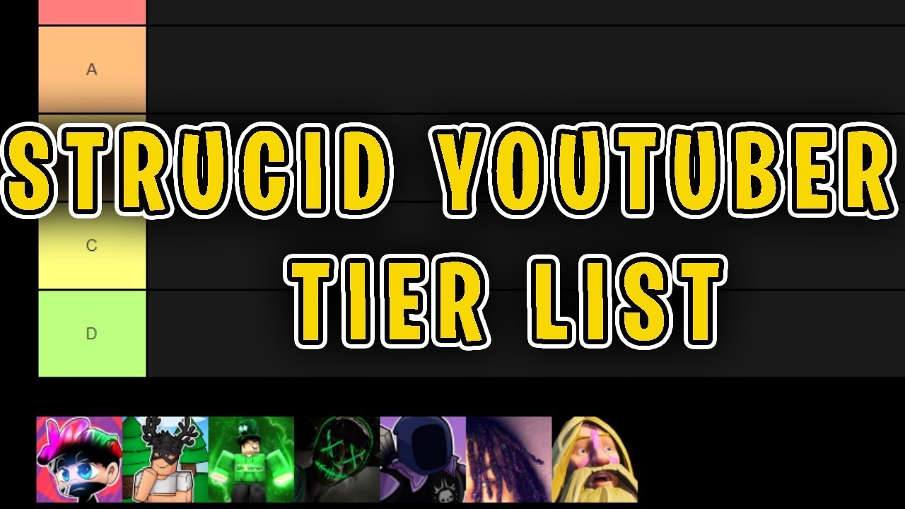 Strucid Youtuber Tier List Roblox Fortnite Youtube