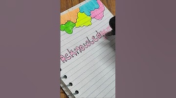 Acknowledgement For Project🌟💖🍂 #shorts #coverpagedesign #acknowledgement