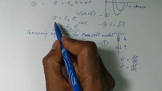 Relation for E1, E2, Tan Delta and Angular velocity for a Maxwell solid in Dynamic loading