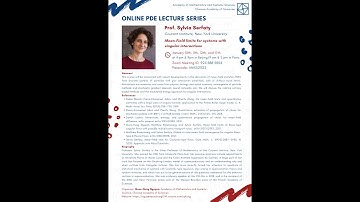 Mean-Field limits for systems with singular interactions (7/8), by Prof. Sylvia Serfaty