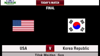 #AIFFYouthCup - USA vs KOREA REPUBLIC