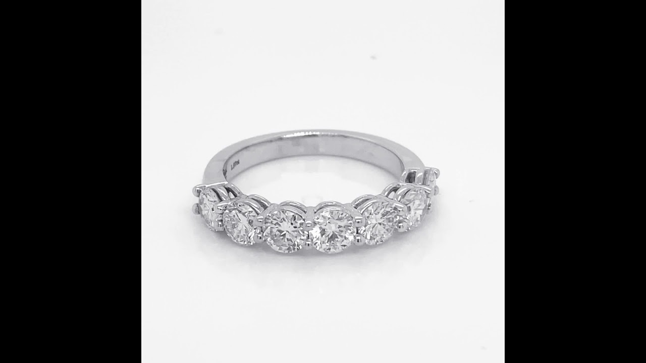 18kt white gold diamond band YouTube
