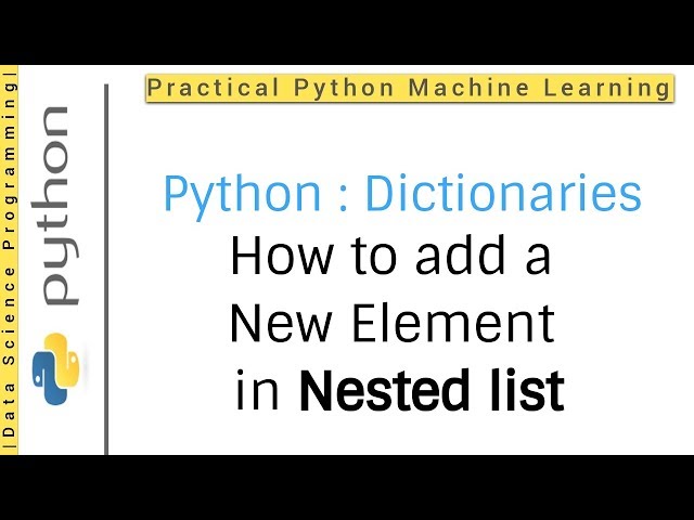 Python 3 Programming Tutorial - List Tutorial | How to add a new element in nested list class=