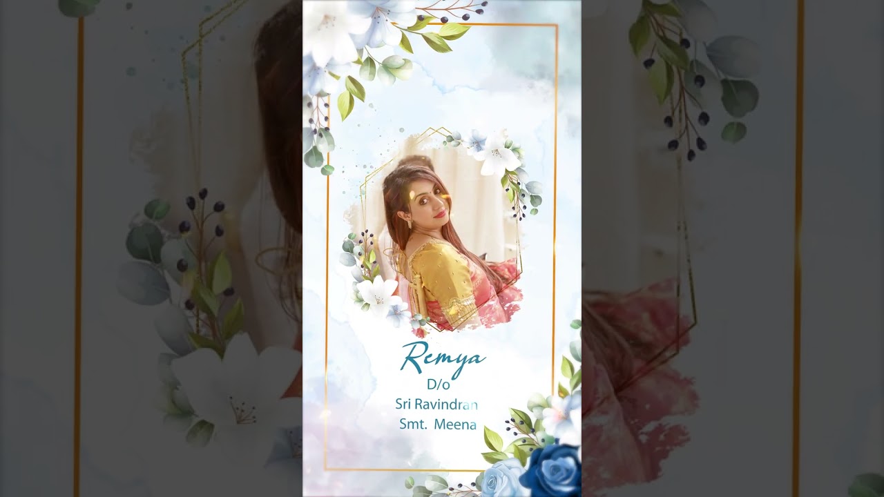Wedding Invitation Video NS31 || e-card || Whatsapp Invite Video || English