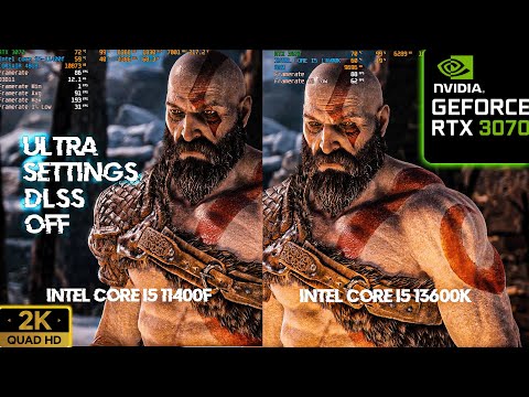 I5 13600K VS I5 11400F COMPARISON |God of War : RTX 3070 8GB ( 1440P Ultra Graphics DLSS OFF )