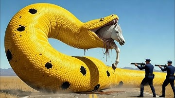 Courageous Rescue Team Fights Giant Python to Save Innocent Foal 🐎