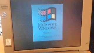 Windows 3.1 On A Old Toshiba 210Cs