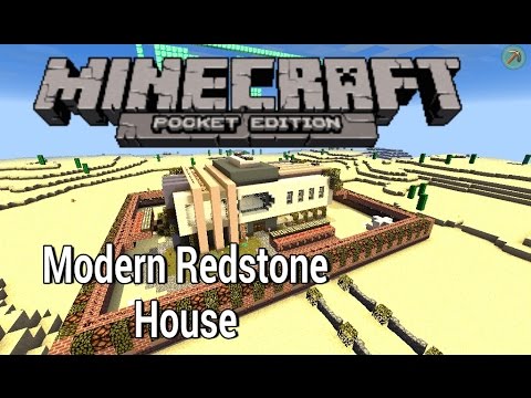  Modern  Redstone House  Minecraft  PE  Pocket  Edition  YouTube
