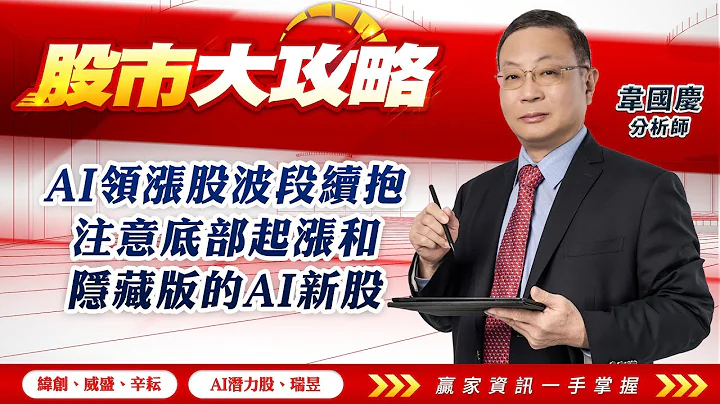 2023/07/26 #韦国庆 #股市大攻略: AI领涨股波段续抱 注意底部起涨和  隐藏版的AI新股  【纬创 | 威盛 | 辛耘 | AI潜力股 | 瑞昱 | 】 - 天天要闻