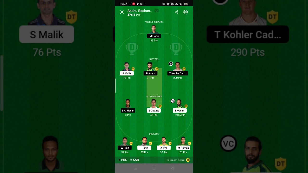 GL WINNING TEAM ALL DT ON DREAM 11 . 