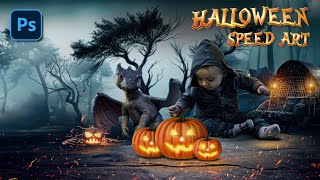 Halloween Spooky Artwork in Photoshop | photoshop tutorial screenshot 2