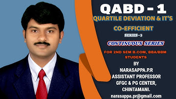 #35 #Quartile-Deviation & #Co-efficient-of-QD #under-Continuous-series