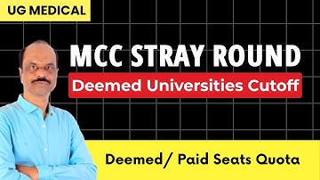 The REAL TRUTH About Deemed Universities Stray Round Cutoff for MBBS [2025]