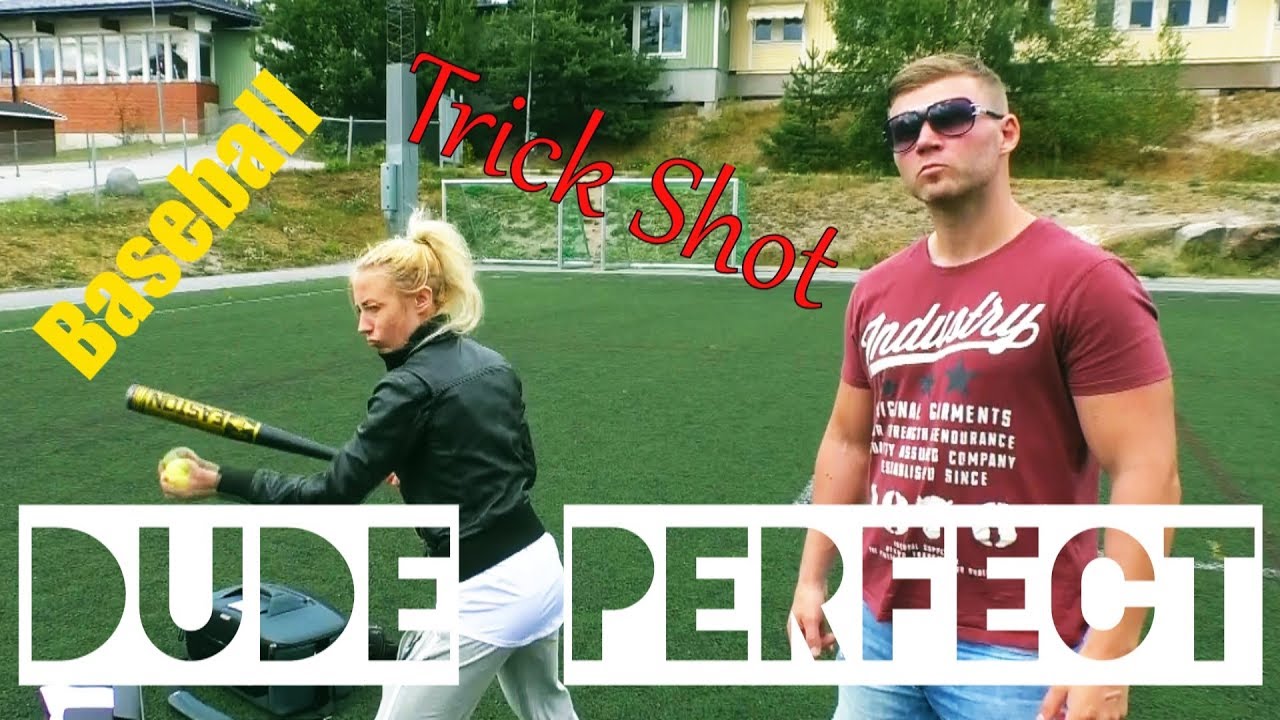 Dude Perfect Baseball Trick Shot Parody YouTube