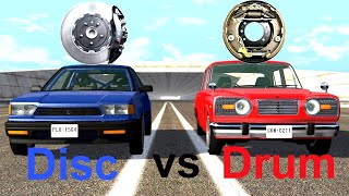 Drum Brakes vs Disc Brakes - BeamNG. Drive