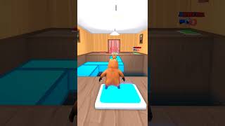 Capybaras help each other beat teamwork obby! 😳
