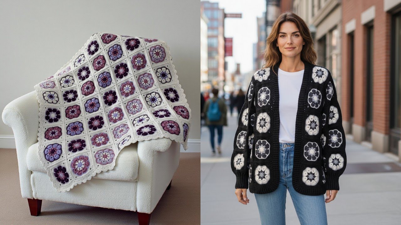 AFRİKA MENEKŞESİ MOTİFİ 🌸 MOTİFLERİ BEDENE GÖRE AYARLAMA 🌸 CROCHET AFRICAN FLOWER