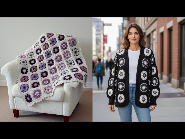 AFRICAN VIOLET MOTIF 🌸 ADJUSTING MOTIFS TO SIZE 🌸 CROCHET