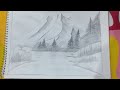 How to draw a beautiful mountain with pencilstep by step and easy drawing sadiafatima205