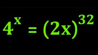 Math Olympiad Exponential Simplification | Find X ?
