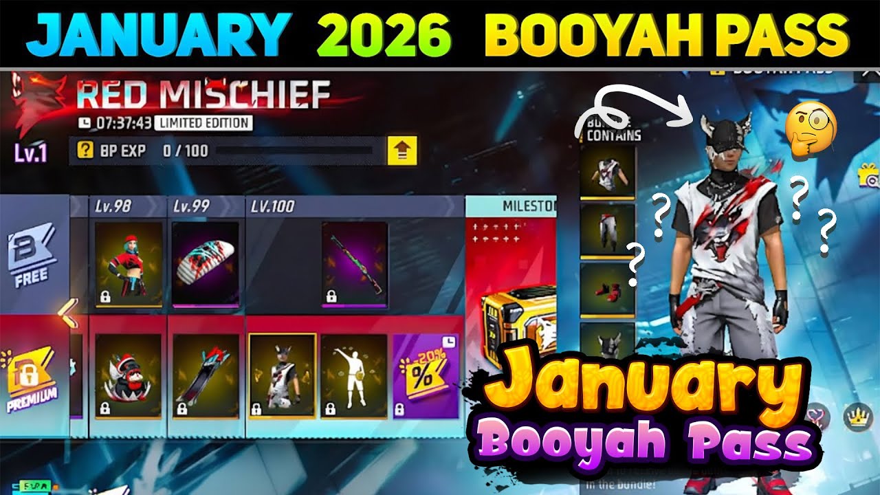 January 2026🔥 Booyah Pass Full Review | Next Month Booyah Pass Free Fire | Free Fire Booyah Pass