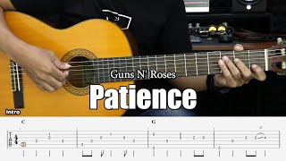 Patience - Guns N' Roses - Fingerstyle Guitar Tutorial   TAB & Lyrics