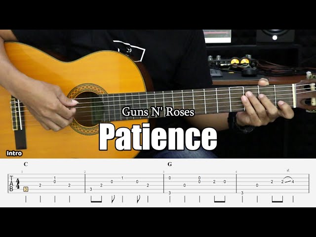 Patience - Guns N' Roses - Fingerstyle Guitar Tutorial + TAB & Lyrics class=