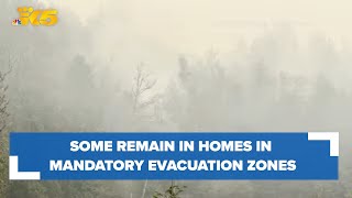 Bolt Creek Fire: Some remaining in their homes in areas under mandatory evacuation orders