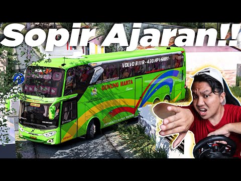 Nekat!! Sopir amatiran bawa bus panjang 14 meter lewat jalur sempit.