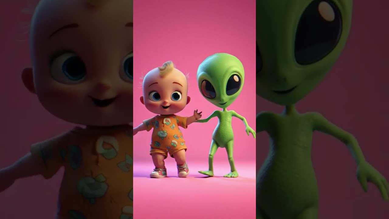 Galactic Boogie: Baby & Alien's Cosmic Dance"