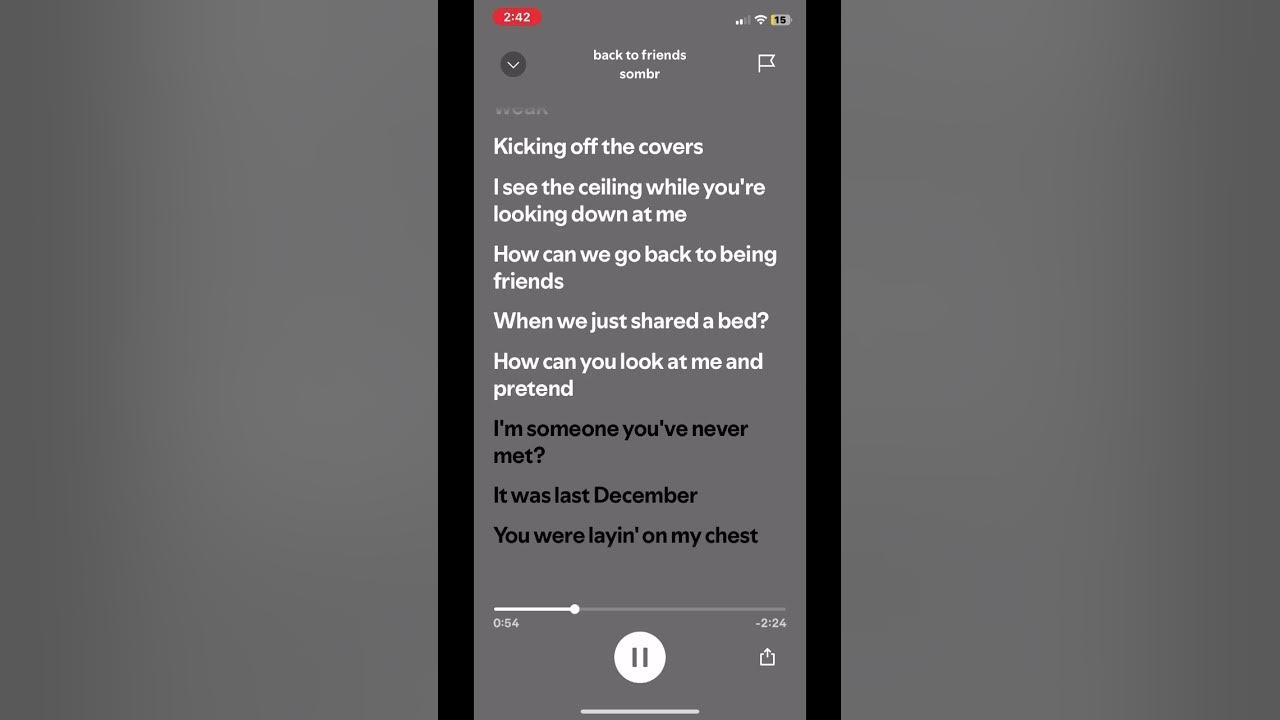 back to friends • sombr #spotify #spotifyclone #lyrics