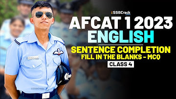 AFCAT 1 2023 - English Important Question & Answer-Sentence Completion (Fill in the Blanks)-Class 4
