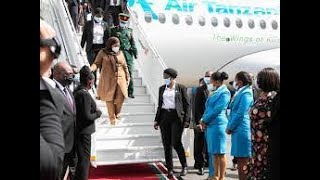 LIVE!RAIS WA TANZANIA SAMIA SULUHU ARRIVES IN STATEHOUSE KENYA FOR TWO DAY STATE VISIT!