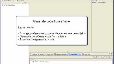 Developing a Java application that uses pureQuery annotated methods Part 1
